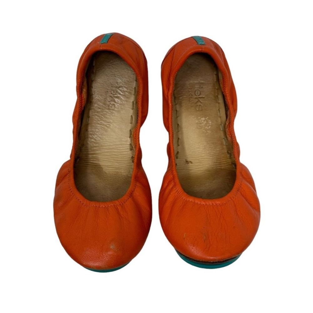 Tieks By Gavrieli Limited Edition Poppy Leather Ballet Flats Size 10
